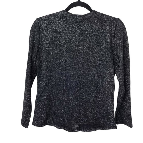 CARROLL REED Sparkle Black Layered Cardigan - Picture 4 of 14